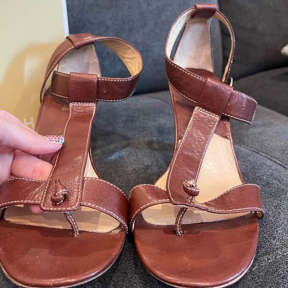 Authentic Vintage (‘03) Y2K Jasmine Leather Sandals - Picture 1 of 6